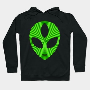 3rd eye Alien; Green Radial Hoodie